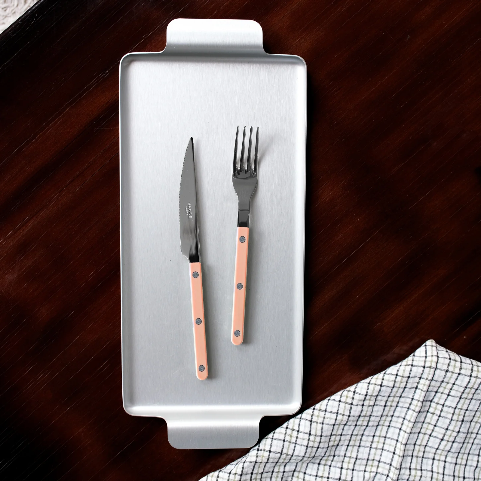 Bistrot Uni, Rose nude - Set de 5 couverts de table - Image 3